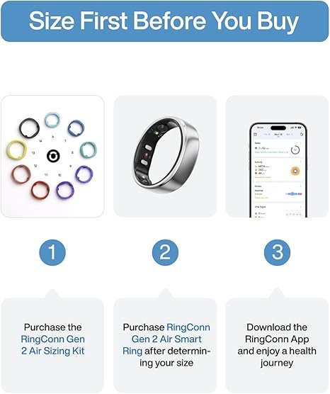 RingConn Gen 2 Air, Ultra-Thin AI Smart Ring - Image 2