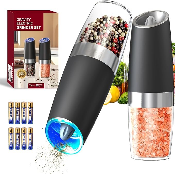 CIRCLE JOY Gravity Electric Salt and Pepper Grinder