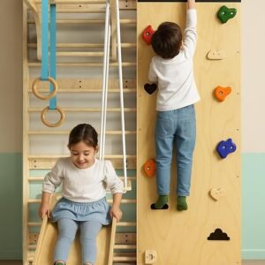 Swedish Ladder 7-in-1, Indoor Wooden Playground