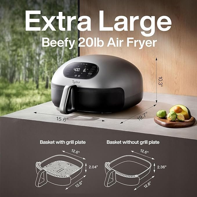 Bundle of Typhur Dome 2 Air Fryer + Grill Plate Replacement - Image 2