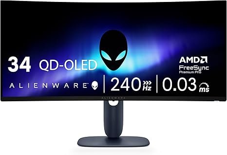 Alienware 34 240Hz QD-OLED Curved Gaming Monitor - Image 2