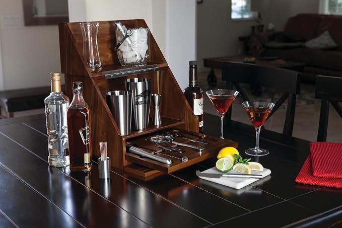 PICNIC TIME NFL Madison Acacia Tabletop Bar Tool Set - Image 2