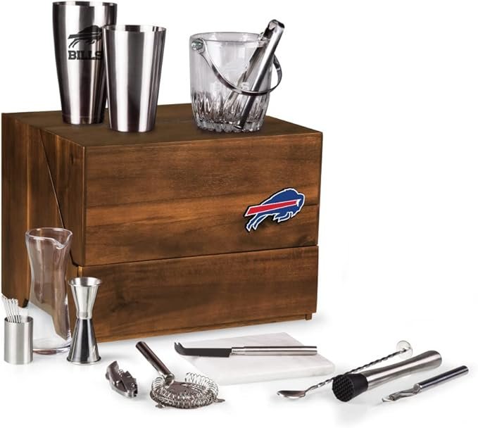 PICNIC TIME NFL Madison Acacia Tabletop Bar Tool Set