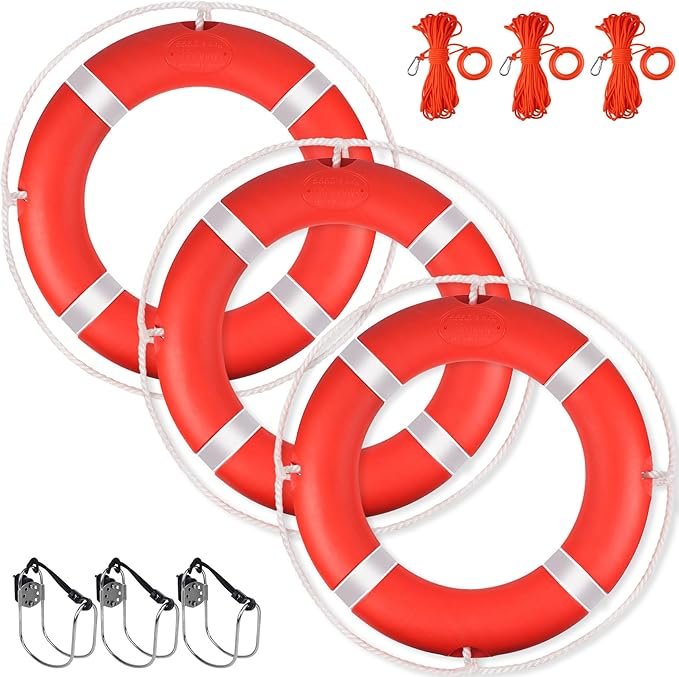 Life Ring, 23"/28" Boat Safety Throw Ring