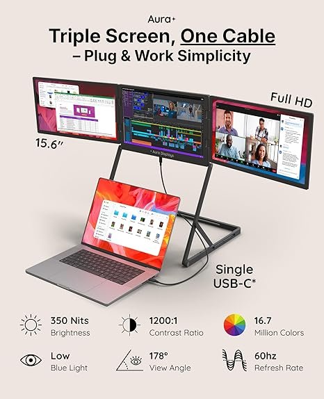 Triple Aero Pro Max 15.6" | Premium Triple Portable Monitor Extender