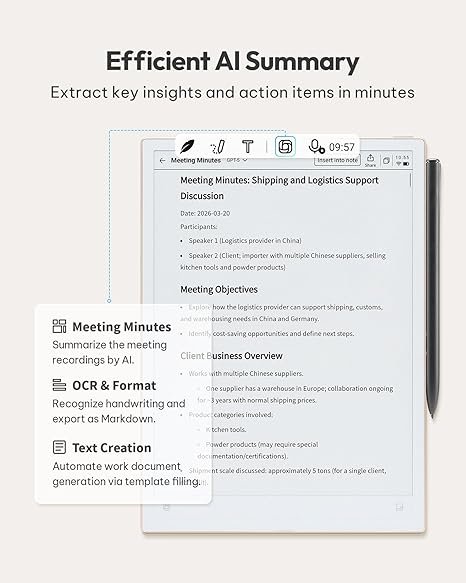 iflytek AINOTE 2, E-Ink Tablet, AI Note Taking Tablet for Meeting