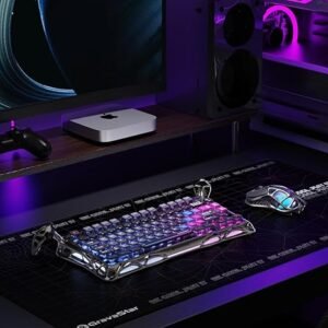 GravaStar Mercury K1 Pro Keyboard Cyberpunk & X Pro Mouse Galaxy Black