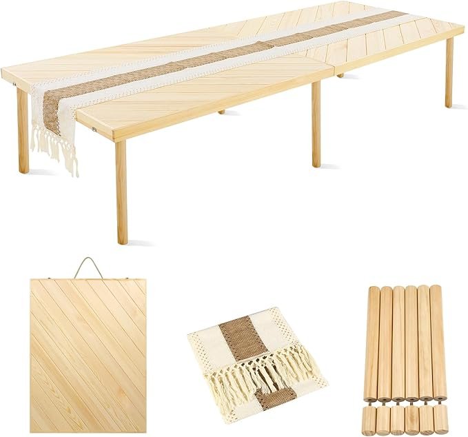 Folding Picnic Table with Table Runner Easy To Carry - Image 2