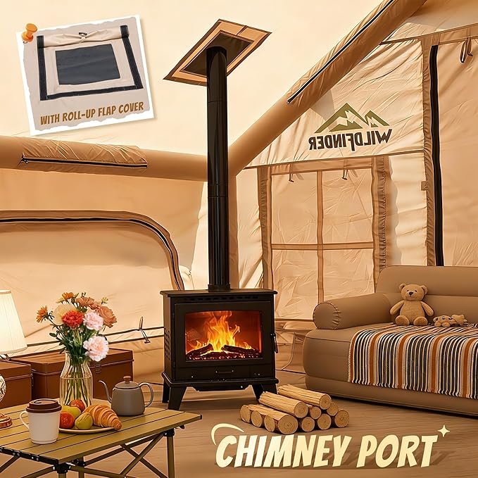 Inflatable Tent with Skylight, Quick Setup Blow Up Tents with Pump - Image 2