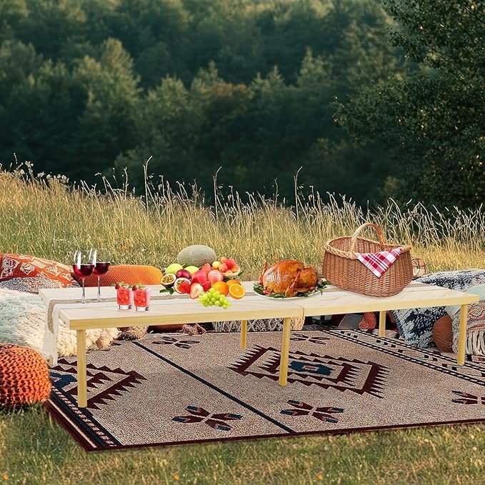 Folding Picnic Table with Table Runner Easy To Carry