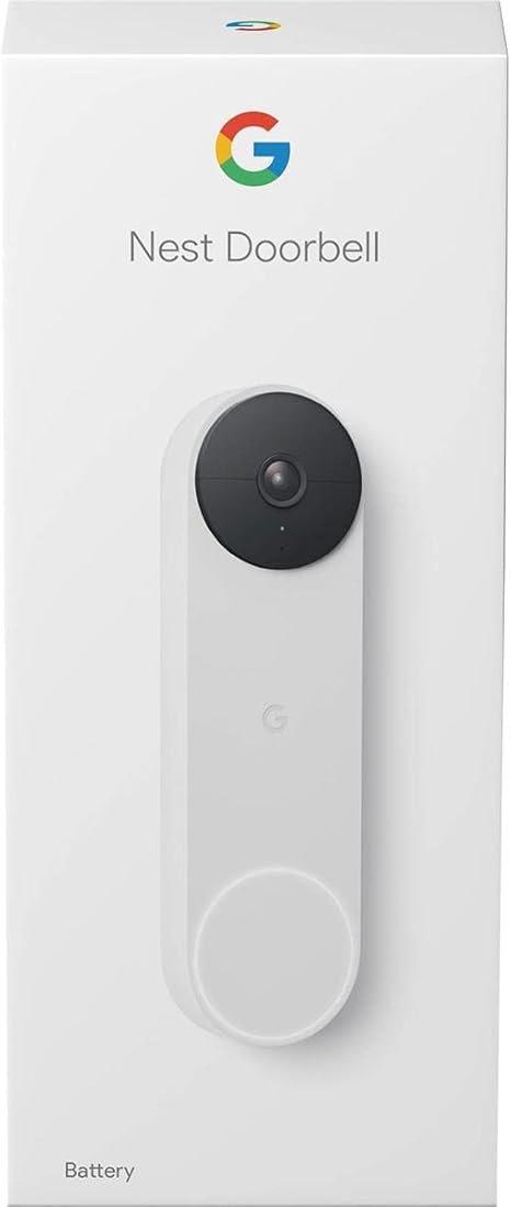 Google Nest Doorbell (Battery) - Snow | 6x digital zoom video doorbell