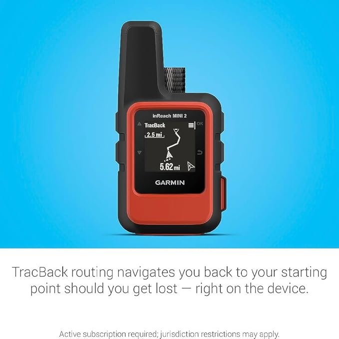 Garmin inReach Mini 2 Lightweight and Compact Satellite Communicator, Hiking Handheld