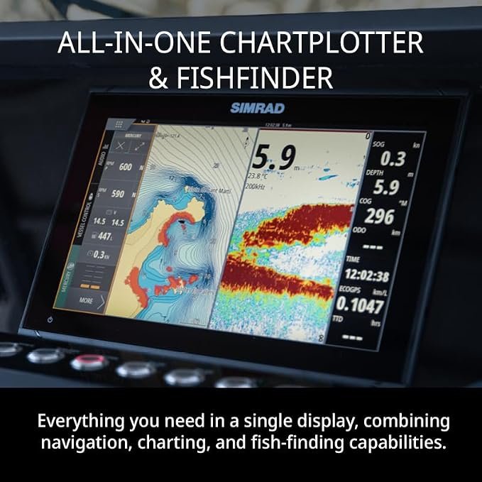 Simrad GO Chartplotter and Fish Finder, with Transducer and Radar Options