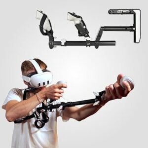 Magnetic Gun Stock for Quest 3, 3S & with Silicone Grips