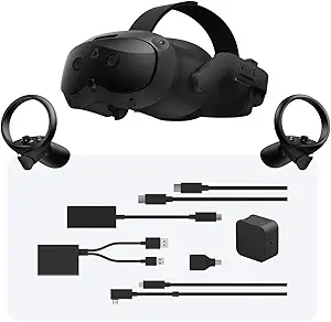 HTC Vive Focus Vision Wired Bundle — XR Headset with DisplayPort PC VR Streaming Kit