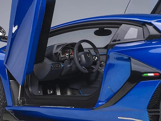 Lambo SVJ Blue Nethuns Metallic 1/18 Model Car by Autoart 79174 - Image 2