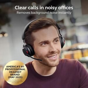 Jabra Evolve2 65 Bluetooth Wireless Headset with Mic for Calls and Music