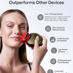 JMOON by Ulike Microcurrent Facial Device, Red Light Therapy for Face