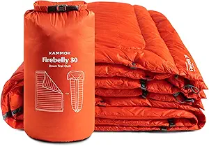KAMMOK Firebelly 30°F - Down Trail Quilt, Water Resistant, Durable, Compact and Packable, Indoor/Outdoor Camp Blanket - Image 2
