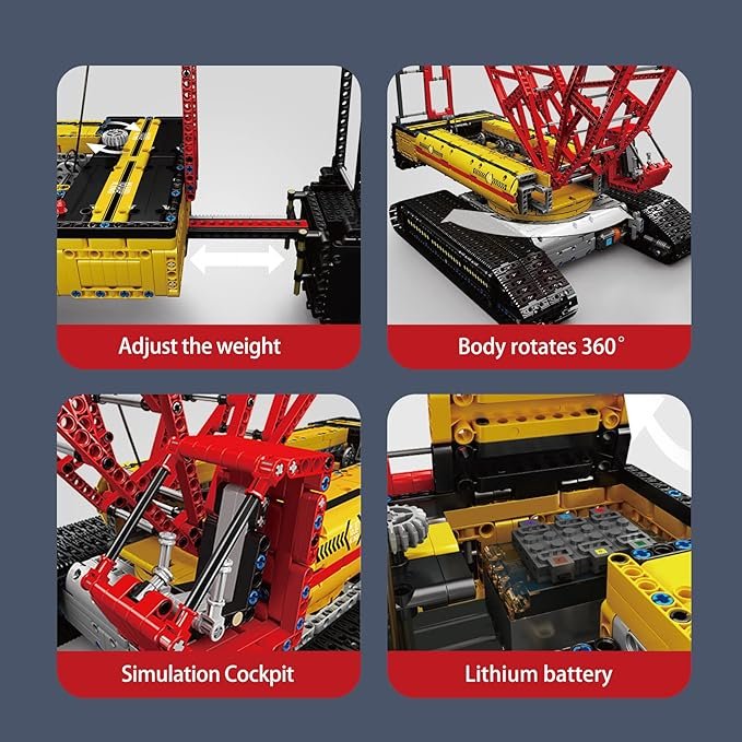 Mould King 17015 Technology Crawler Crane Building Block Kit