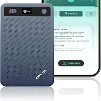 EVISTR AI Voice Recorder with Transcription, Note Voice Recorder App Control
