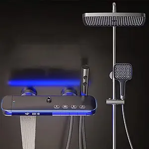 BEITH Thermostatic Shower System, 4 Piano Keys UFO Shower