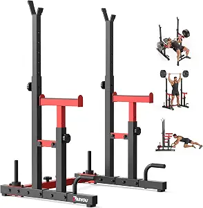 PASYOU Adjustable Squat Power Rack for Home Gym