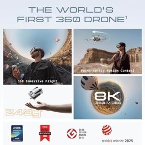 Antigravity A1-360 Drone with Camera 8K, Immersive goggles