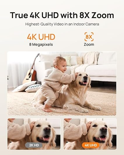 Anona 4K UHD Indoor Camera, Pet/Dog Security Camera