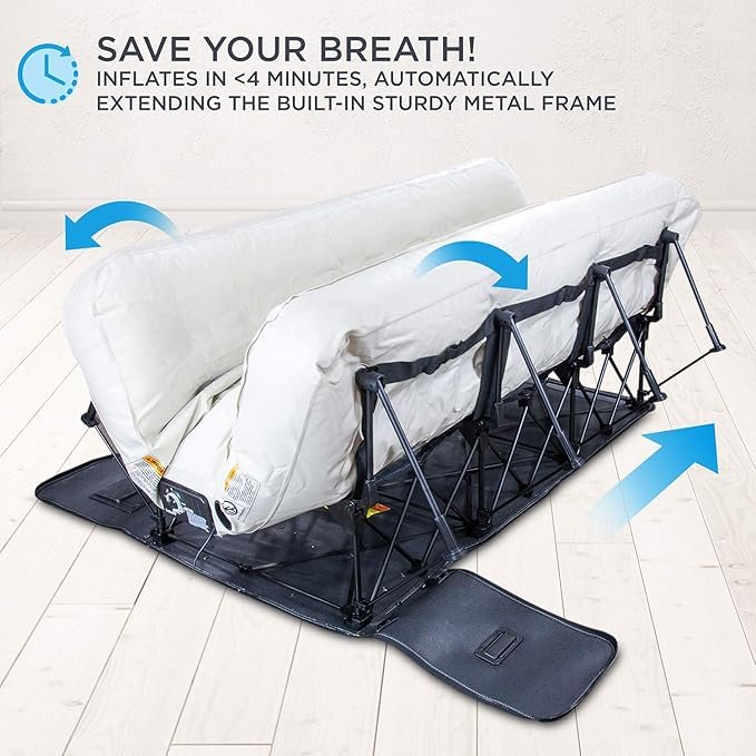 Ivation EZ®-Bed (Queen) Inflatable Air Mattress with Frame & Built-in Pump - Image 2