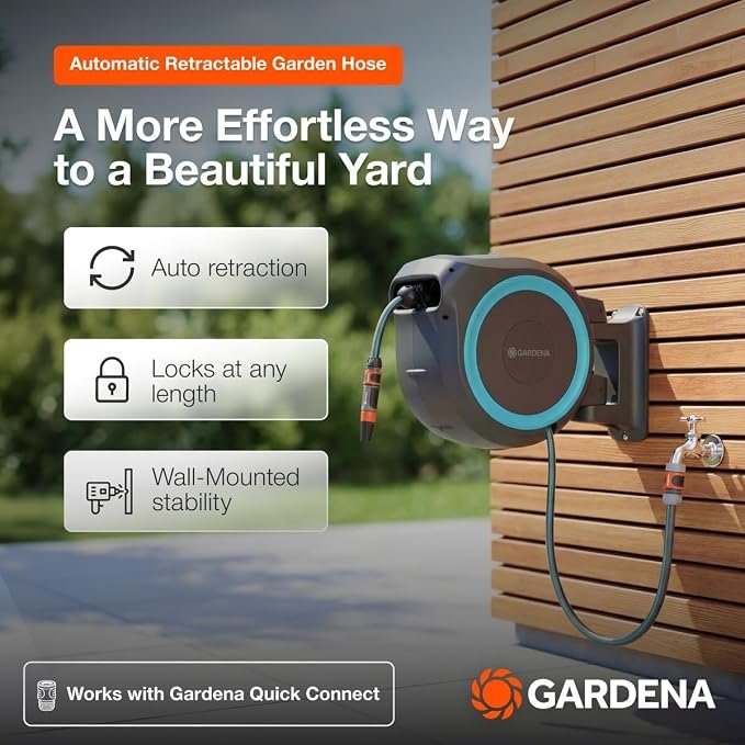 GARDENA Retractable Garden Hose Reel