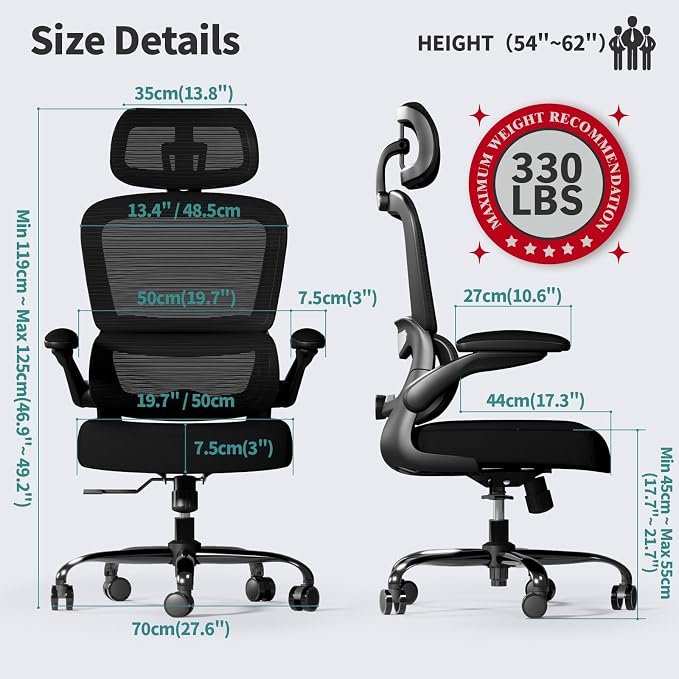 TRALT Office Chair Ergonomic Desk Chair - Gaming Chair with Lumbar Support - Image 2