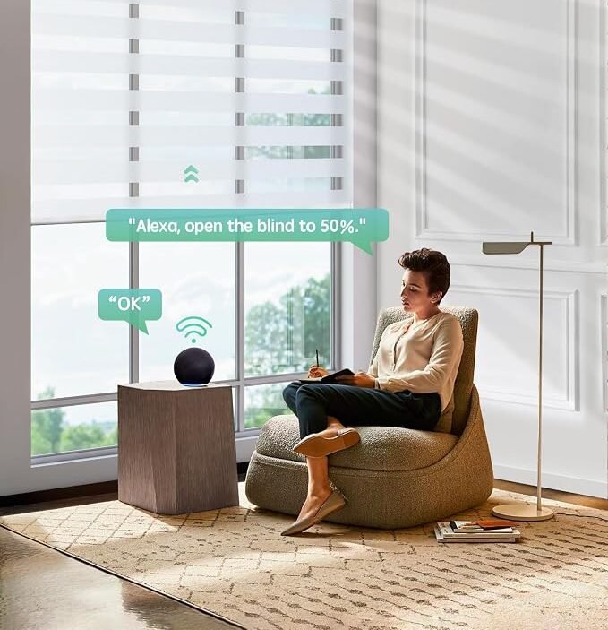 Yoolax Motorized Zebra Blinds with Remote