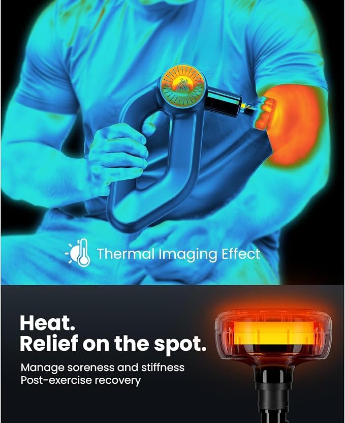 BOB AND BRAD D6 Pro Plus Massage Gun with Heat - Image 2