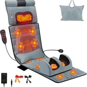 Full Body Massage Mat with Heat, 12 Vibration Nodes Massage Chair Pad