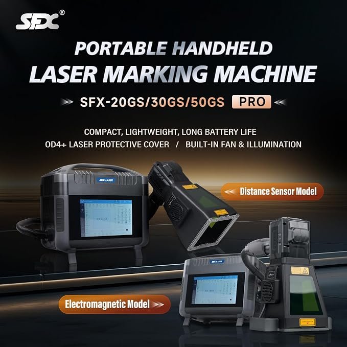 30W Pro Portable Handheld Laser Marking Machine with Electromagnet - Image 2