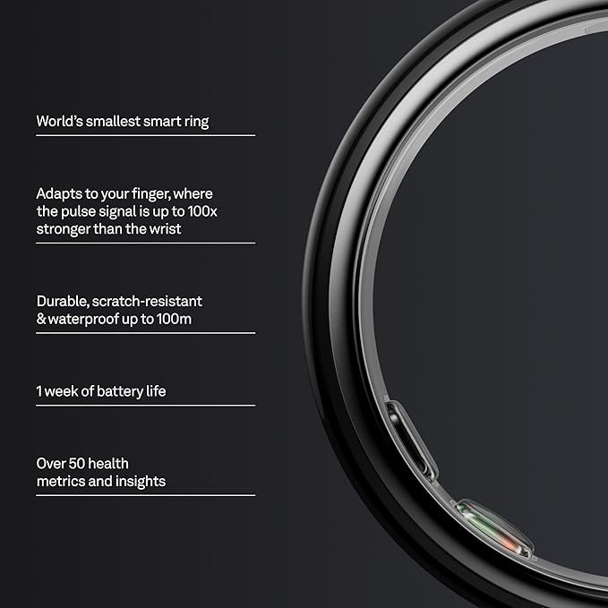 Oura Ring 5 Smart Ring - Black - Fitness & Sleep Tracker - Image 2