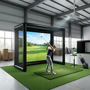 Inflatable Golf Simulator Enclosure 1.5m(L) x3.5m(W) x2.8m(H) - Image 2