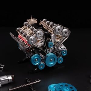 TECHING Metal V8 Engine Model Kit that Works