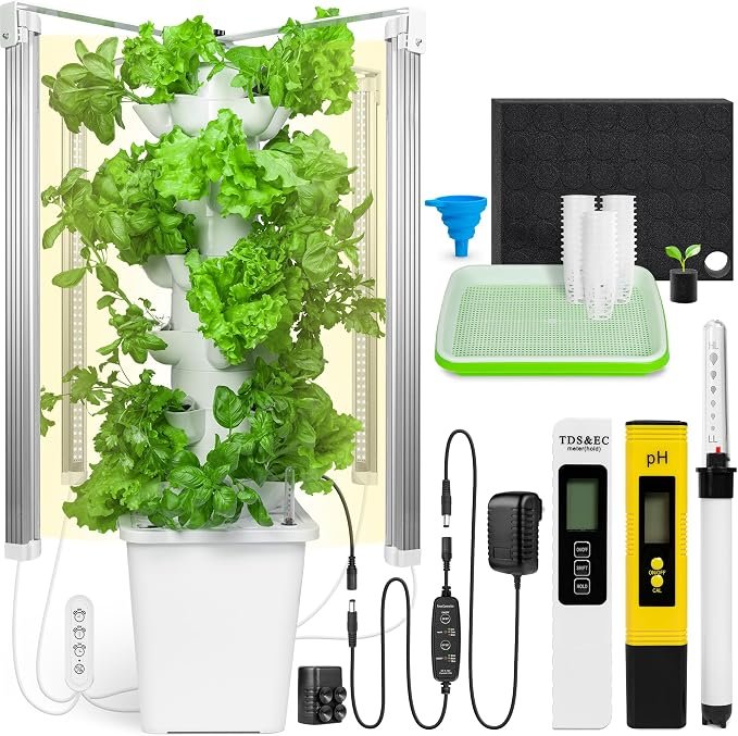 Carpathen Hydroponic Tower Growing System - Indoor Vertical Gardening System with Grow Lights for 30 Plants - Image 2