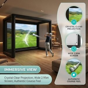 Inflatable Golf Simulator Enclosure 1.5m(L) x3.5m(W) x2.8m(H)