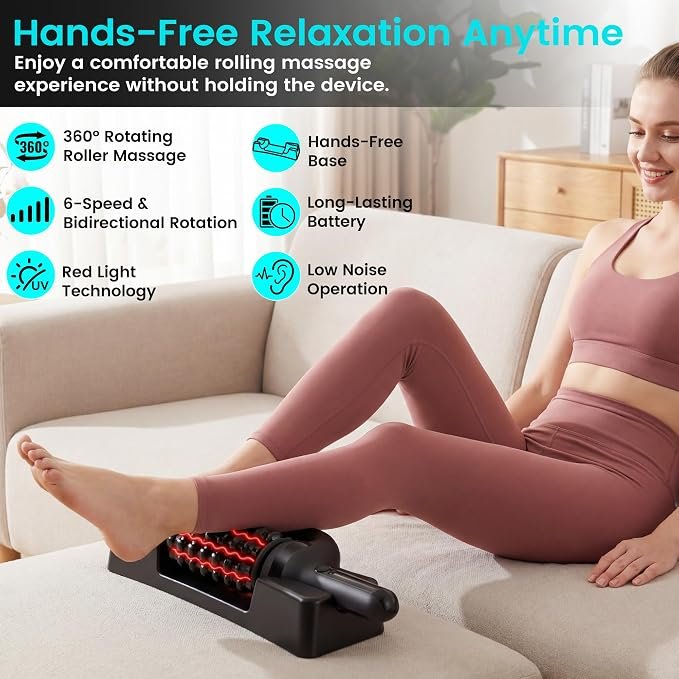 Electric Massage Roller Stick, Deep Tissue Muscle Massager with 6 Speeds - Image 2
