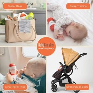 Baby Shusher Portable Sound Machine White Noise Baby Soother, 3 Count