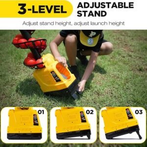 Furlihong 681TPCBH 4 in 1 Baseball Pickleball Tennis Cricket Toss Machine