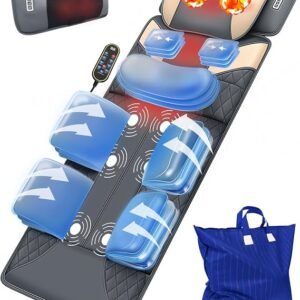 Full Body Massage Mat with Heat, 3D Body Stretching & Adjustable Lumbar Traction