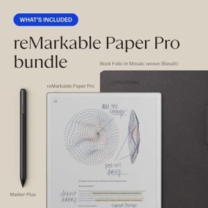 reMarkable Paper Pro with Marker Plus and Basalt Book Folio