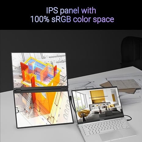ASUS ZenScreen Duo MB14FCD 14 Inch Foldable Dual-Screen Portable Monitor
