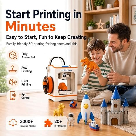 Entina Tina2C 3D Printer for Kids & Beginners - Image 2