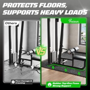 PRAISUN 0.56" Rubber Top Gym Flooring